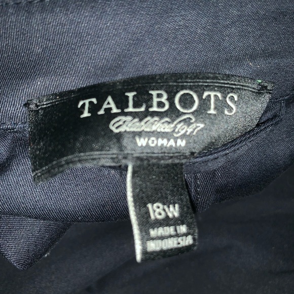 Talbots 18W Black Button Front Blouse or Blazer - Picture 7 of 7